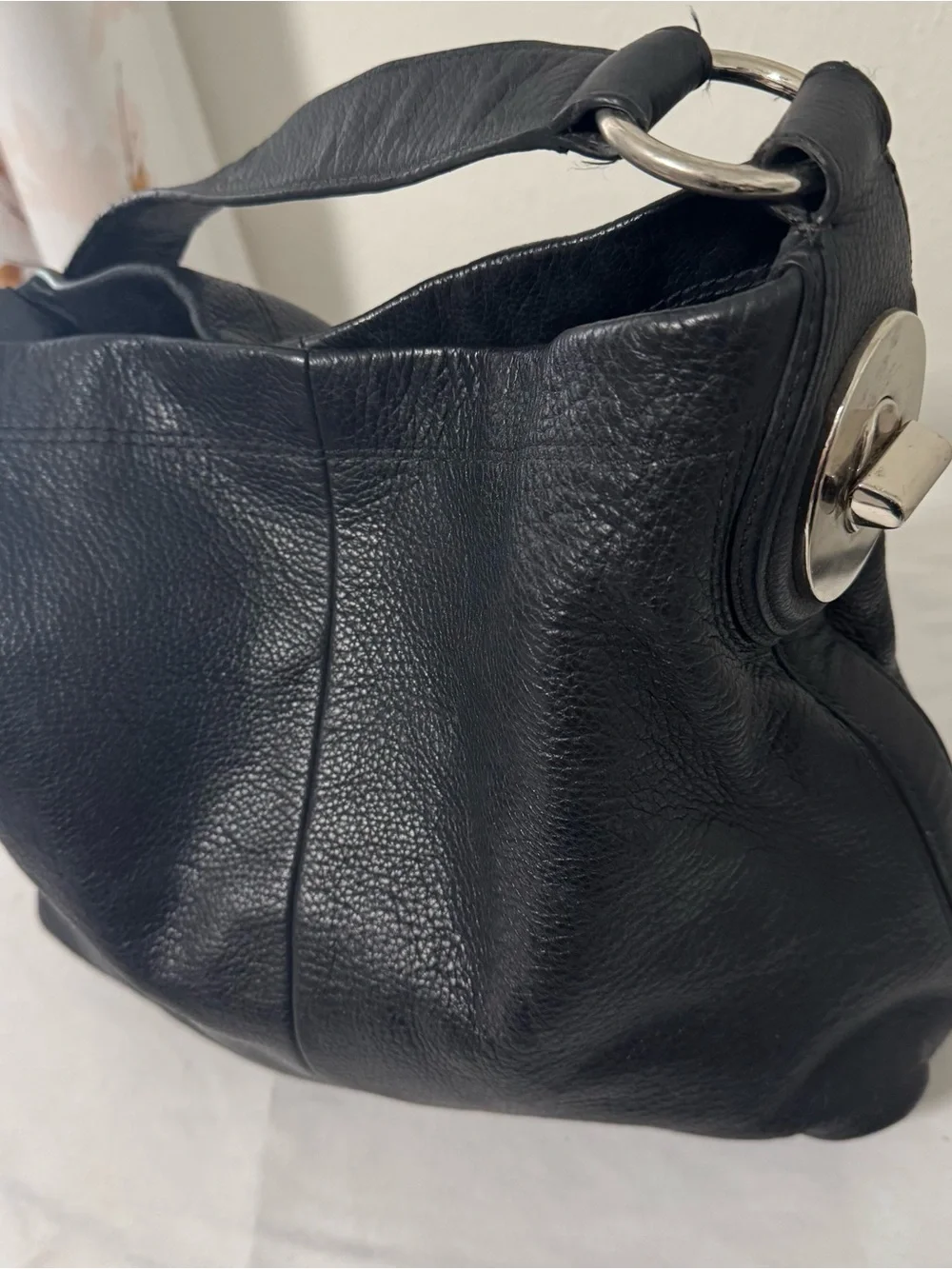 Coach Penelope Vintage Women’s Black Pebbled Leather Shoulder Hobo EUC F16535 - Picture 5 of 14